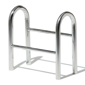 United Strangers - Double Rainbow Magazine Rack (Metal : Polished Stainless)L50cm x W25cm x H50cm