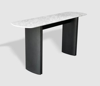 Sketch - Tathra 150 console(Top: Marble Bianco Carrara, Legs: Black Oak)W150xD40xH75cm