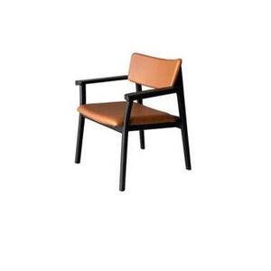 Poise Lounge Chair (black oak, heritage 002 saddle)