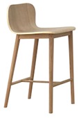 Sketch - Puddle Counter Stool (Top: Ligh Oak) W47xD52xH87cm