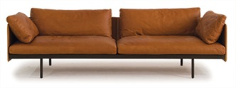 Natadora - Sofa - Bureau 240 (Laether1: Heritage 002 Saddle, Legs: Black Steel)W2420xD900xH730cm
