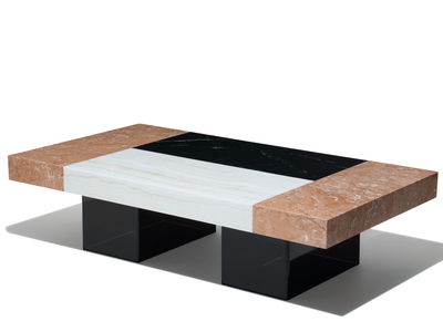 [SD-US-CT-BAY-001] United Strangers - The Bay Cofffee Table 2(Top table : Hemisphere marble1,2,3,Legs : acrylic black)