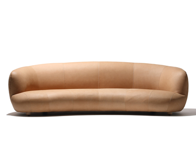 [SD-US-SF-TRI-001] United Strangers - Tribecca Sofa 3 Seat(Leather 1 B03 : Modern Hazelnut,Wood : Smoky Brown)L209cm x W97cm x H69cm