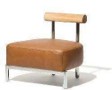 [SD-US-LC-WODL-001] United Strangers - Woodlands Occasional Chair(Leather: Clean camel,smoky brown,Legs: Polished stainless)L65xW58xH62cm