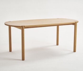 [SD-SKN-DT-COVE-001] Sketch - Cove Dining Table 200 (Top/Frame: Light oak)W200xD95xH75cm