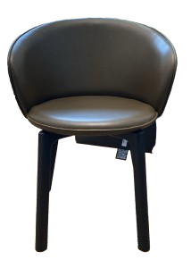 [SD-SKN-LC-GLIDE-004] Sketch - Glide Dining Chair (Upholstery L2 : Heritage 004 Hunter, Legs: Black Oak)